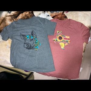 2 Ladies sz Large Tees